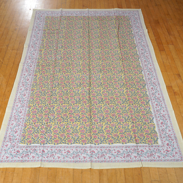 Block Printed Cotton Table Cover - 180 x 130 cms